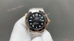 Omega Seamaster 300m 2824 Movement 42mm Black Face TT RG/Rubber Band Watch
